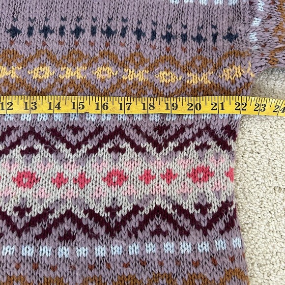 Sundance Lambswool Fair Isle Crewneck Sweater Nordic Colorful Striped L - Picture 5 of 6